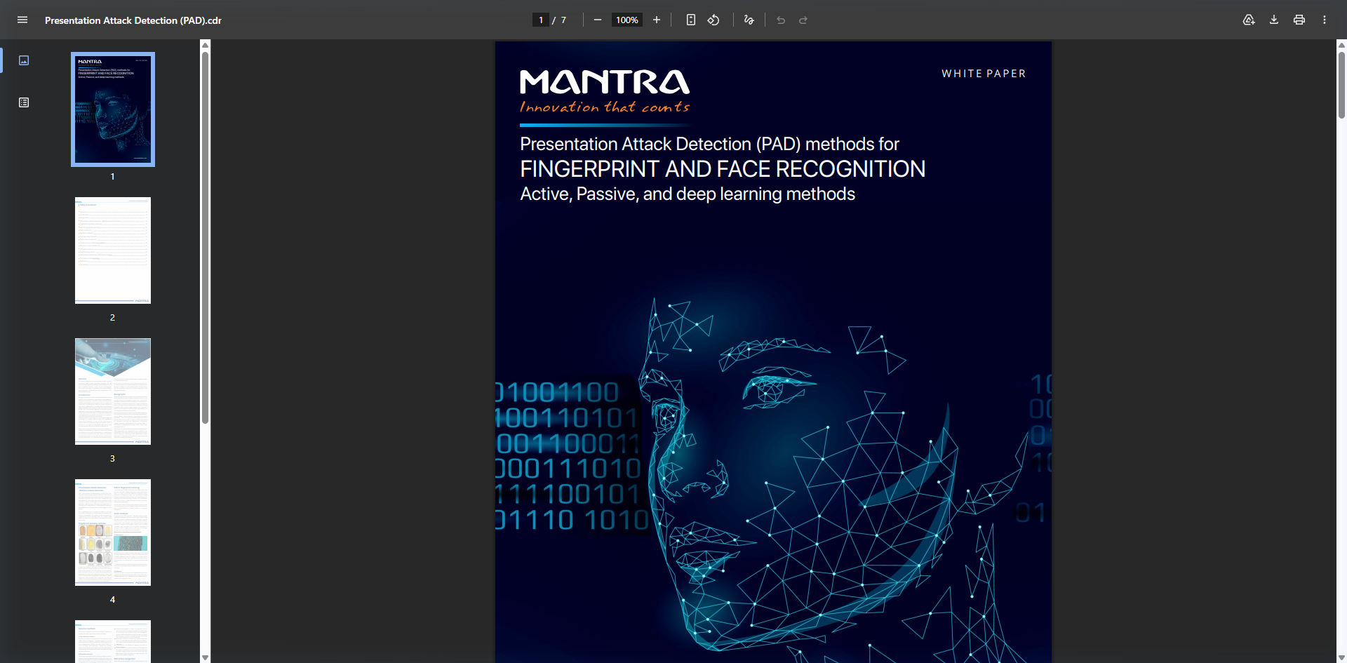 Presentation Attack Detection