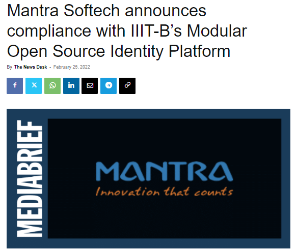 Mantra Softech Achieves MOSIP Compliance