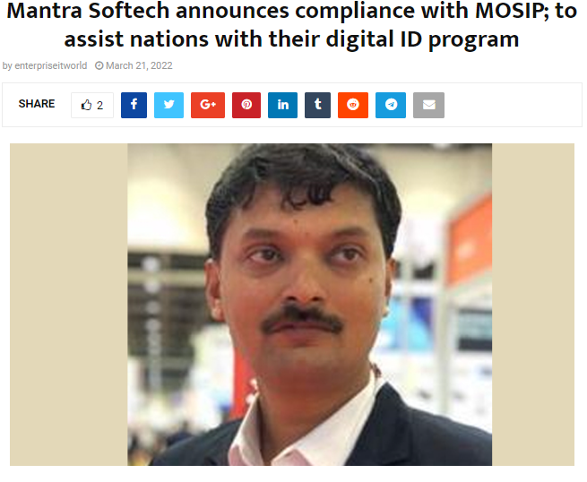 Mantra Softech Compliance with MOSIP