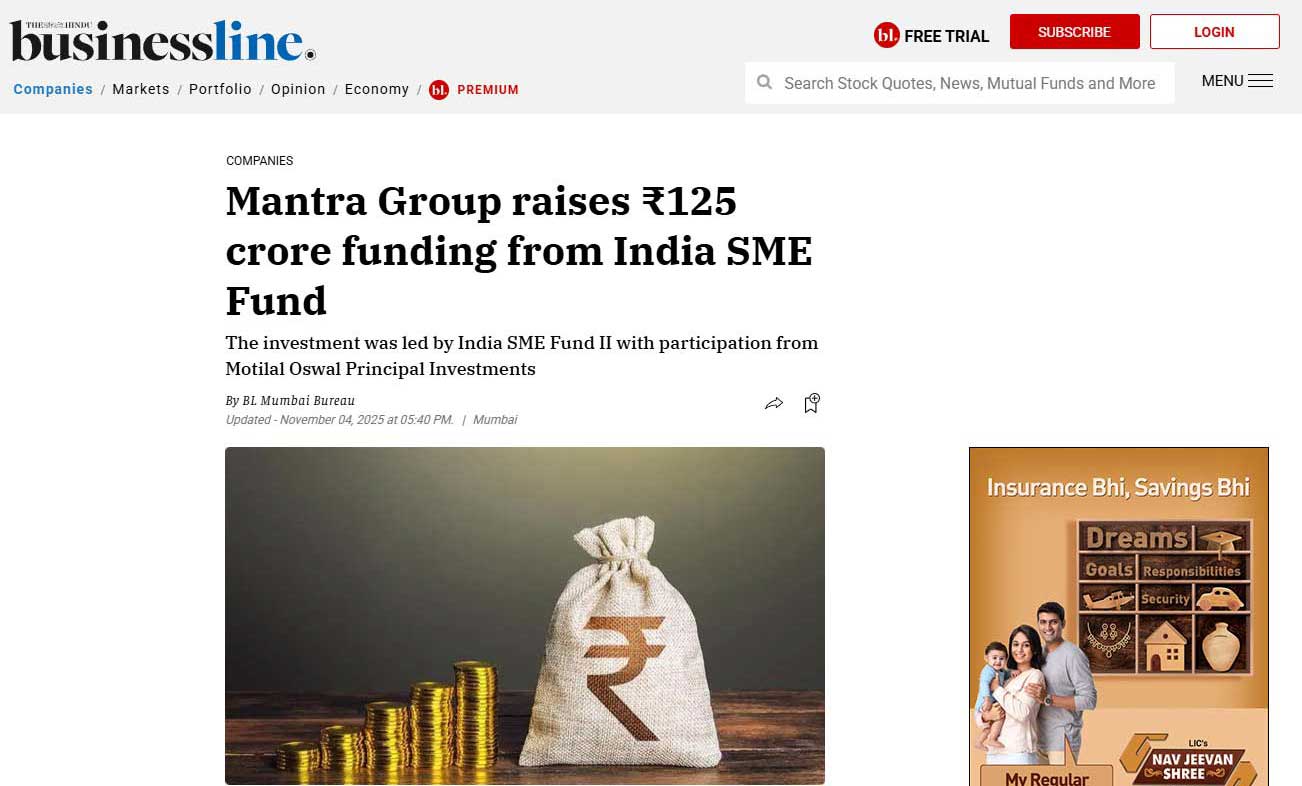Mantra Group raises ₹125 crore