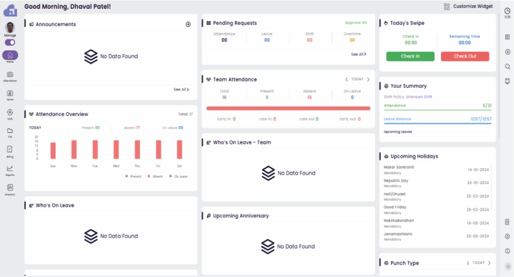 Real-Time Biometric Attendance Management