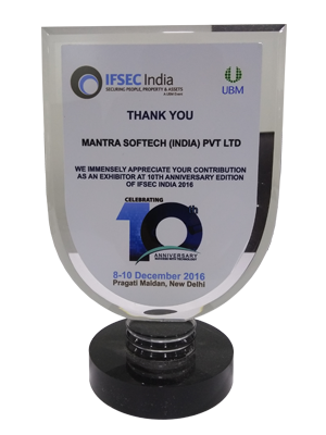 IFSEC India 2016 Participation Award